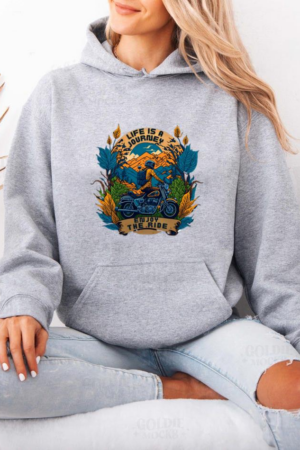 Coxcarrentals Adventurer Motorbike Confident Graphic Hoodie