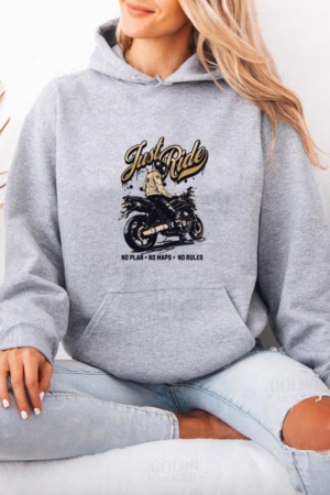 Coxcarrentals Adventurer Motorbike Happy Graphic Hoodie