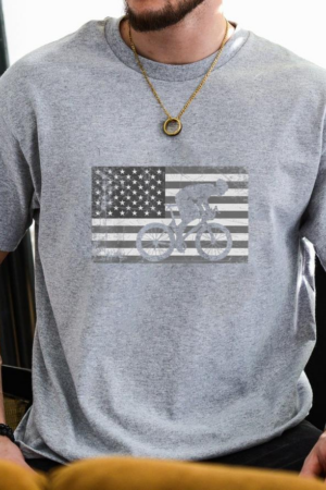 Coxcarrentals American Flag Cycling Bike Cyclists T-Shirt