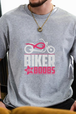 Coxcarrentals Biker For Boobs Against Breast Cancer T-Shirt