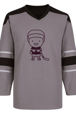 Coxcarrentals Cute Canadian Hockey Player Character Stroke Hockey Jersey