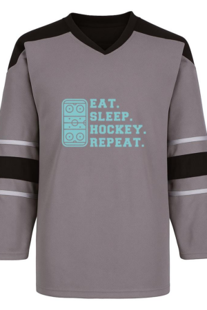 Coxcarrentals Eat Sleep Hockey Repeat Quote Cut Out Hockey Jersey