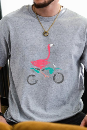 Coxcarrentals Flamingo Riding Dirt Bike T-Shirt