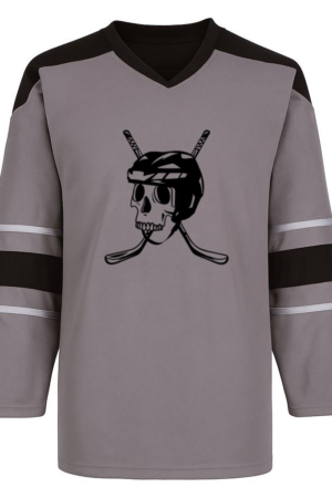 Coxcarrentals Hockey Helmet Skull And Sticks High Contrast Hockey Jersey