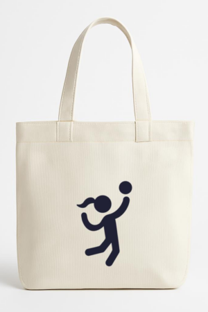 Coxcarrentals Silhouette Of A Woman Volleyball Player Serving Canvas Tote Bag