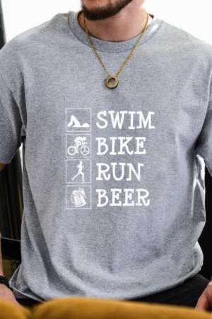 Coxcarrentals Swim Bike Run Beer T-Shirt