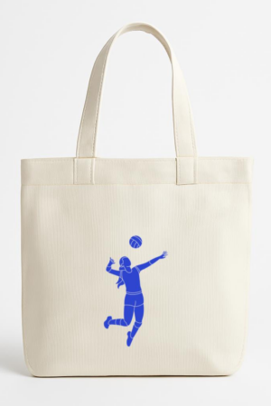 Coxcarrentals Volleyball Player Blue Canvas Tote Bag