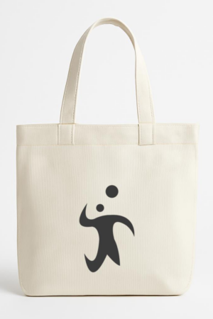 Coxcarrentals Volleyball Player Hitting Symbol Canvas Tote Bag