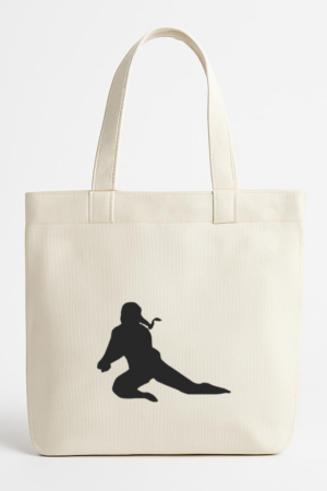 Coxcarrentals Volleyball Player In Dig Position Silhouette Canvas Tote Bag