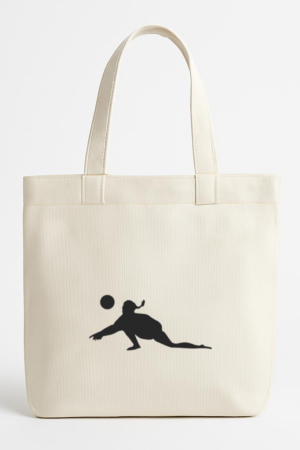 Coxcarrentals Volleyball Player Pancake Silhouette Canvas Tote Bag