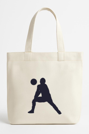 Coxcarrentals Volleyball Player Silhouette Canvas Tote Bag