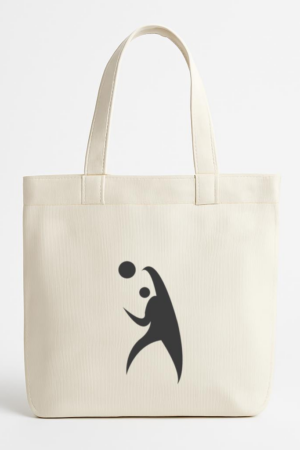 Coxcarrentals Volleyball Player Throwing Symbol Canvas Tote Bag