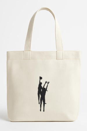 Coxcarrentals Volleyball Players In Action Silhouette Canvas Tote Bag