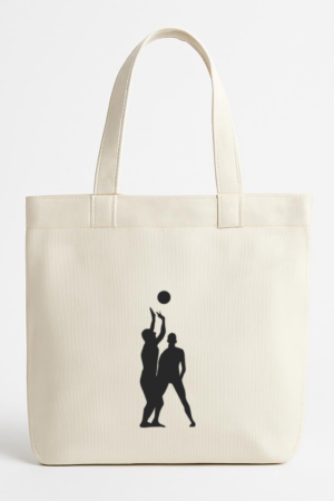 Coxcarrentals Volleyball Set Silhouette Canvas Tote Bag
