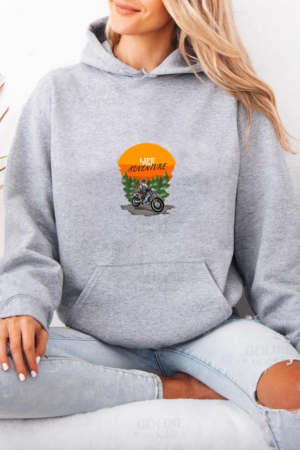 Coxcarrentals Woman Motorbike Joyful Classic Hoodie