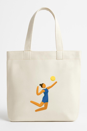 Coxcarrentals Woman Playing Volleyball Serving Sport Pictogram Canvas Tote Bag