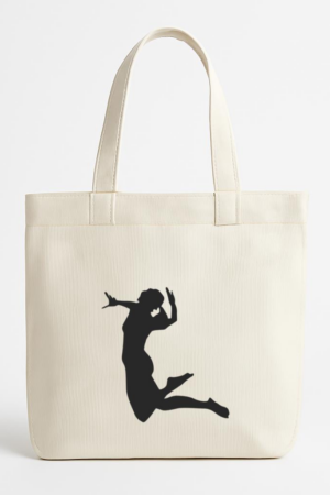 Coxcarrentals Woman Spiking Silhouette Canvas Tote Bag